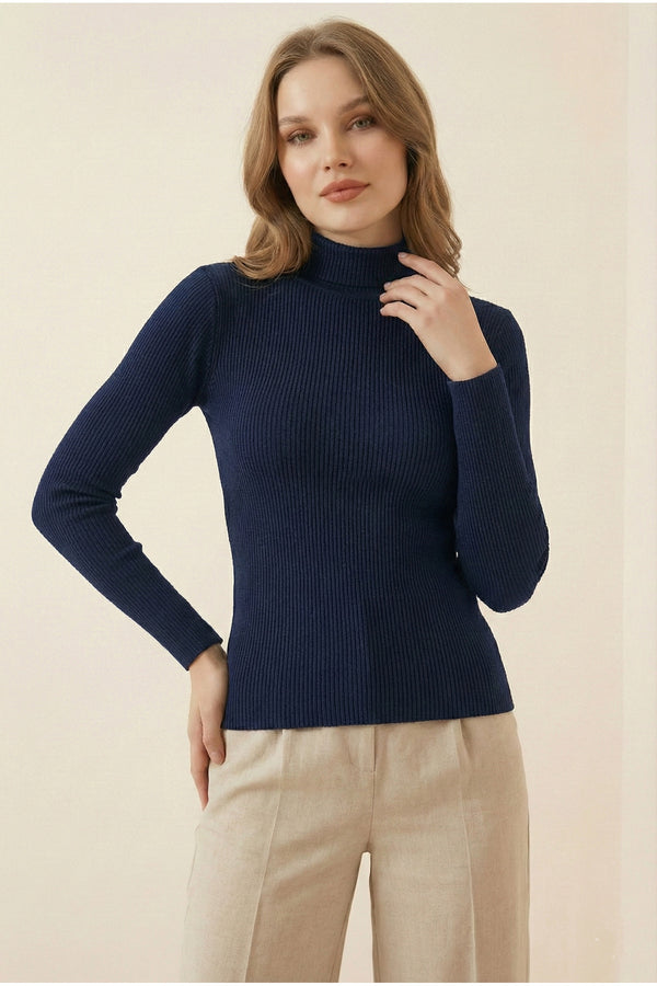 Yarım Balıkçı Yaka Kaşkorse Kumaş Body