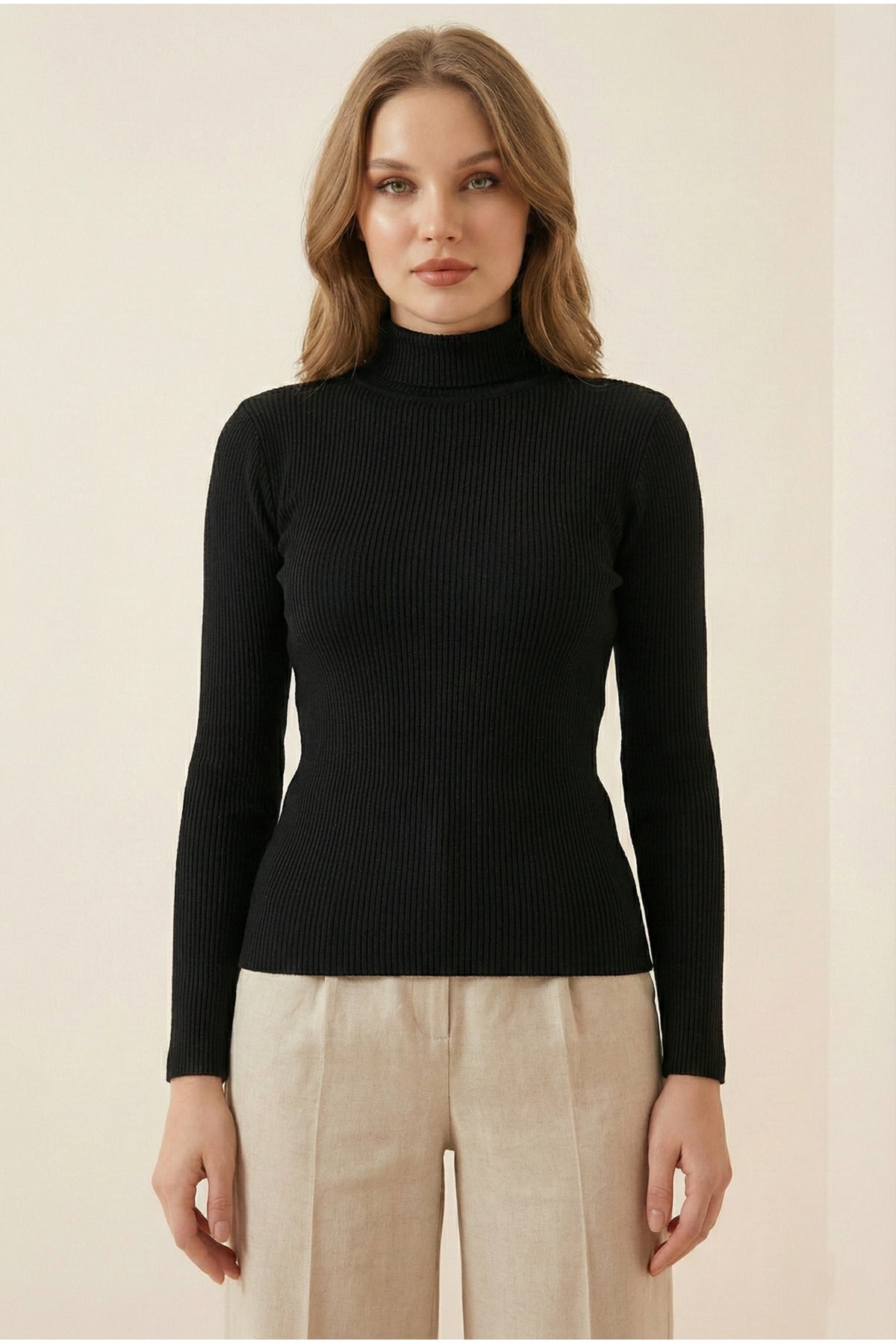 Yarım Balıkçı Yaka Kaşkorse Kumaş Body