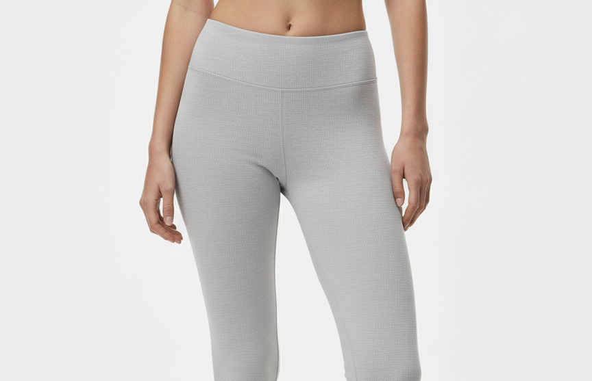 Gri Ribana Kumaş İspanyol Paça Tayt