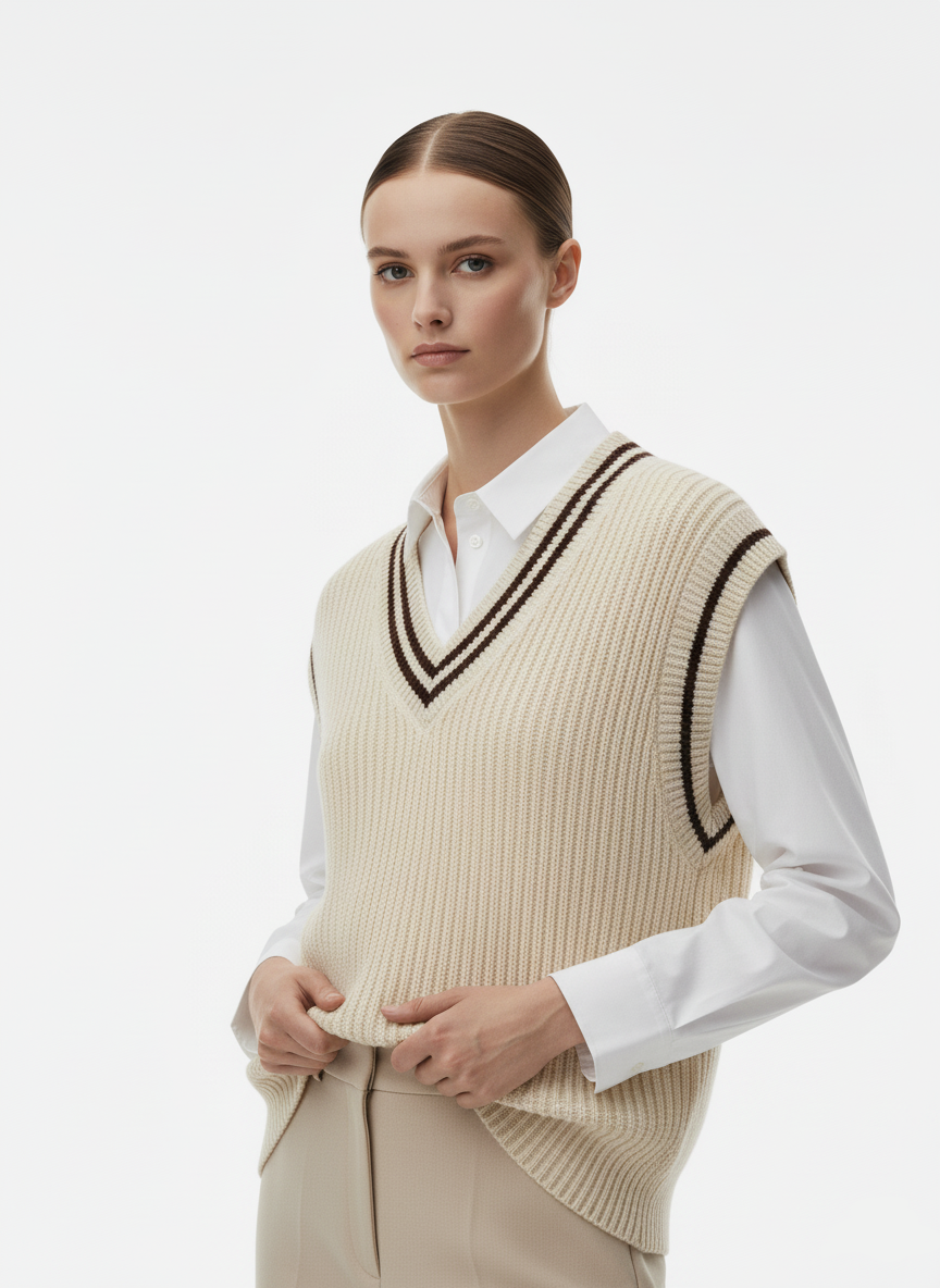 V Yaka Triko Süveter