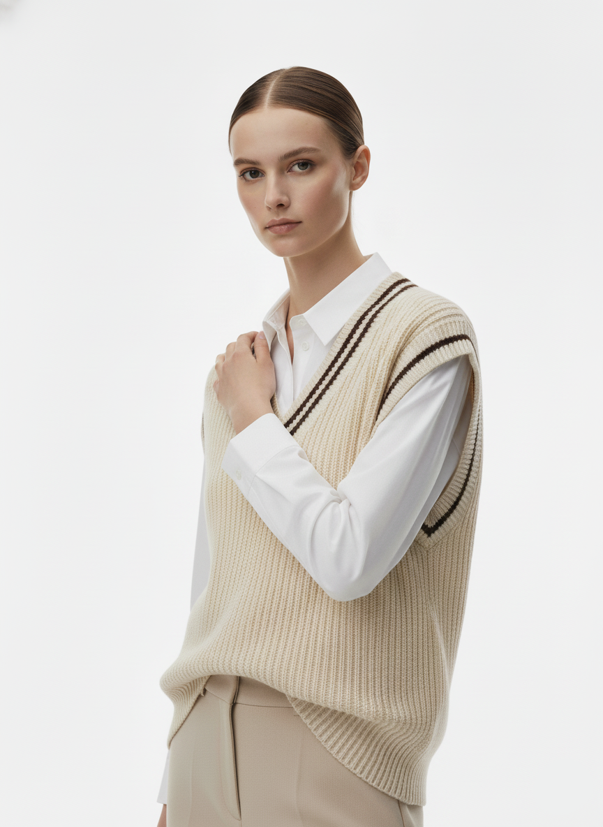 V Yaka Triko Süveter