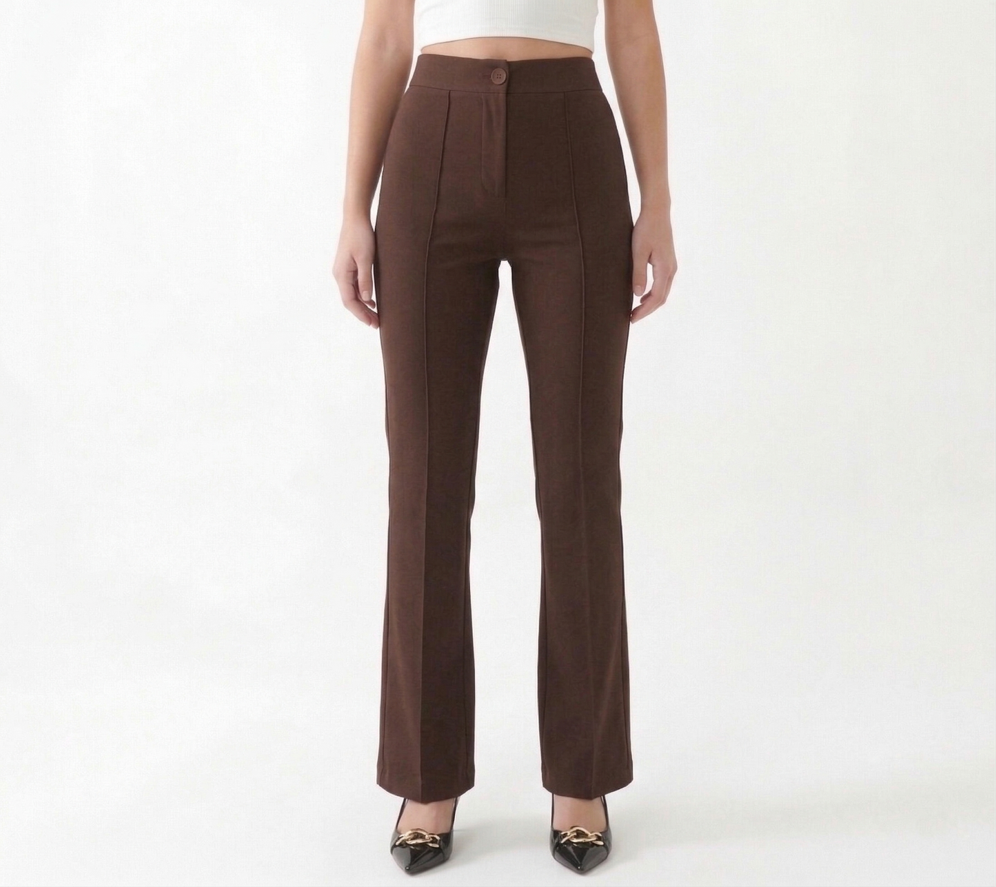 Kadın Krep Kumaş Palazzo Pantolon