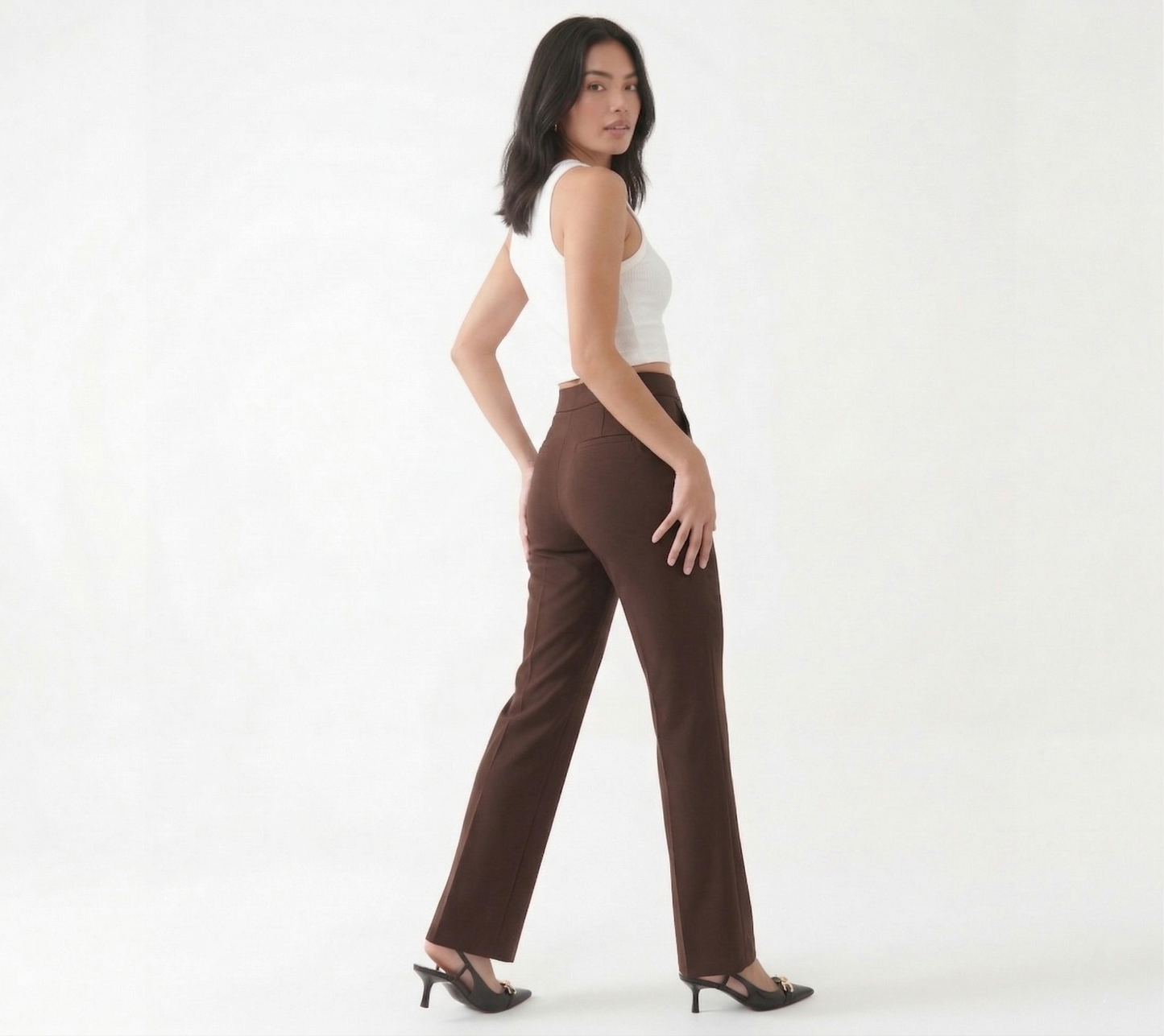 Kadın Krep Kumaş Palazzo Pantolon