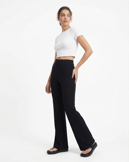 Fitilli İspanyol Paça Tayt Pantolon