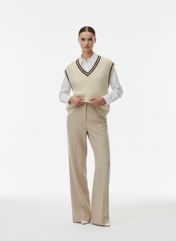 V Yaka Triko Süveter