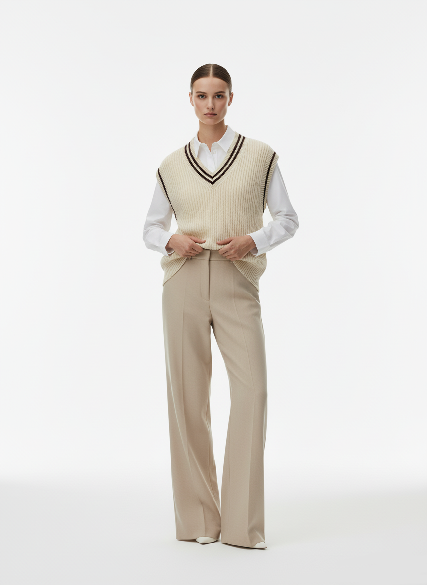 V Yaka Triko Süveter