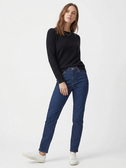 Bisiklet Yaka Düz Triko Kazak